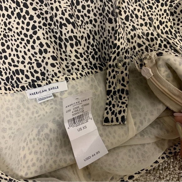 NWT American Eagle Outfitters Animal Print A-Line Cotton Linen Dress $44.95 - Picture 5 of 5